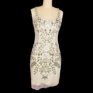 Peal green embellished cocktail dress